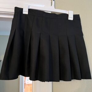 Black Pleated Big Kids XL Skirt